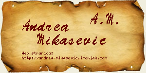 Andrea Mikašević vizit kartica